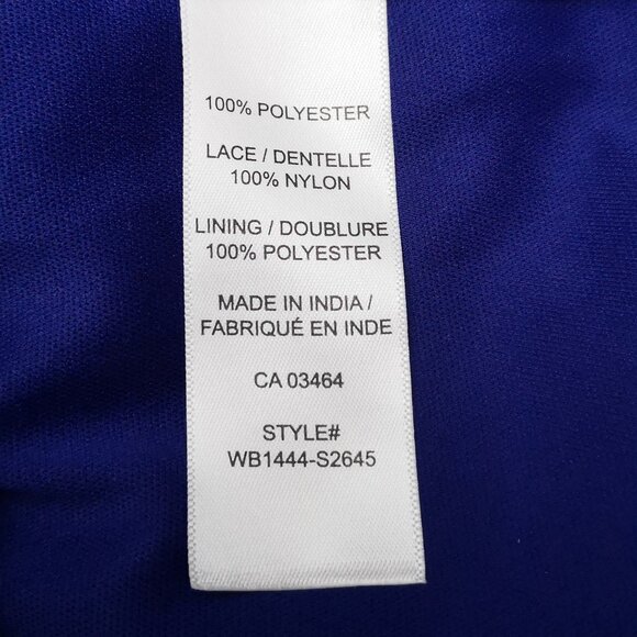 NWOT Ricki's Ladies Size 10 Royal Blue Lined Sleeveless Lace Straps Party Dress - Picture 7 of 11